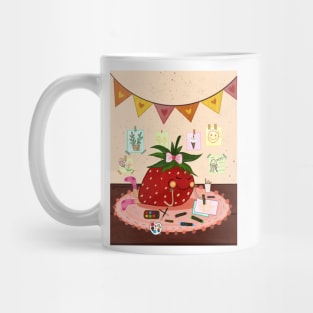 Strawberry artist girl Mug